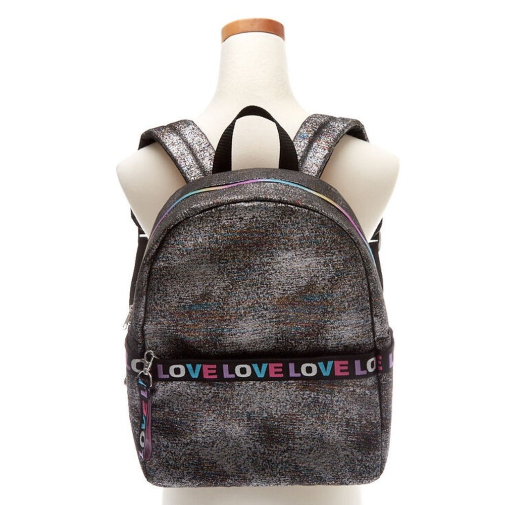 Rainbow Lurex Love Backpack - Black